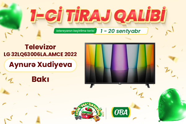 LG televizorunun qalibi