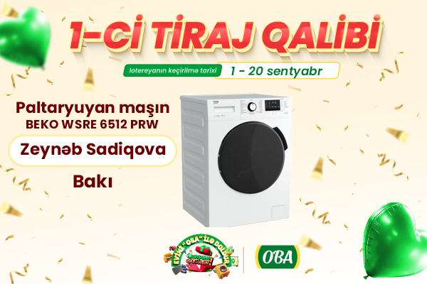 Beko Paltaryuyan maşının qalibi