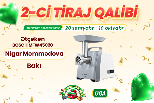 Bosch ətçəkən maşının qalibi